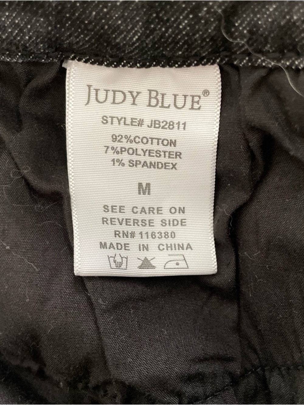 Judy Blue Washed Black Denim Mini Skirt with Raw Hem - Picture 7 of 9